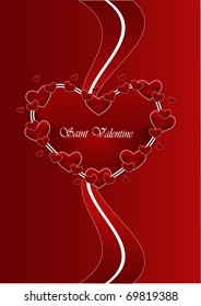 vector template for valentine's greeting card