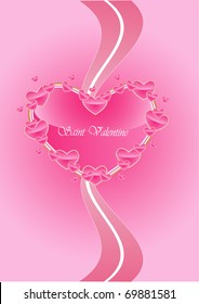 vector template for valentine's greeting card