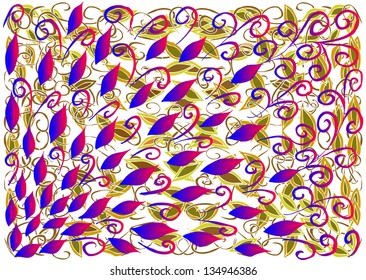 Vector template wall-paper, the peacock tail. An autumn collection of a paper for walls. EPS10