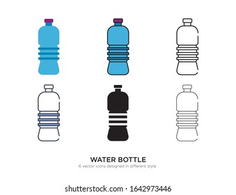 Vector template for water bottle design 