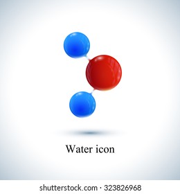 Vector template water icon . Molecule for medicine, science, technology 