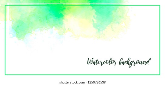 Vector template with watercolor elements for your design.