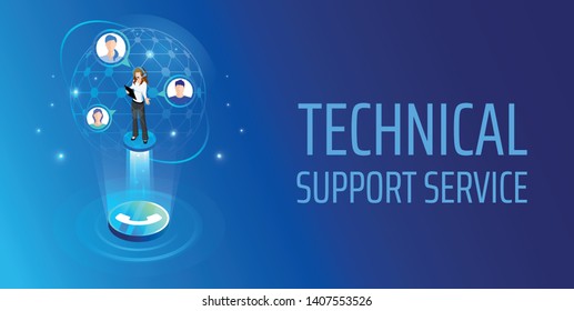 Vector template for website and app. Customer, client care and support. Helpline numder. Personal user service and relationship. Isometric illustration concept for your landing page, banner.