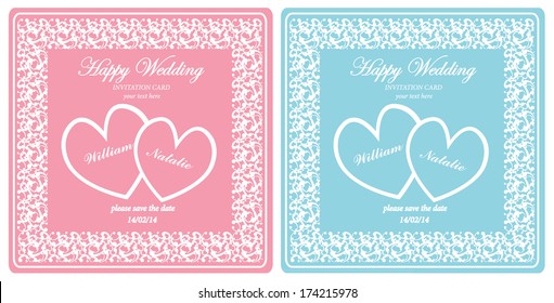 Vector template for wedding cards 