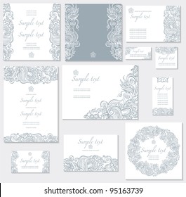 Vector template for wedding cards