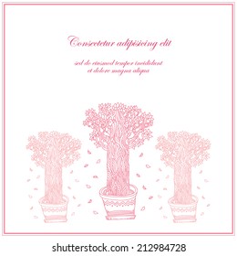 Vector template of wedding invitation cards with floral elements. You can design invitation cards, notebook cover, fabric and so on. Love theme design.