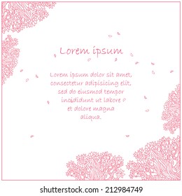 Vector template of wedding invitation cards with floral elements. You can design invitation cards, notebook cover, fabric and so on. Love theme design.