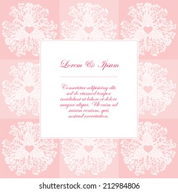 Vector template of wedding invitation cards with floral elements. You can design invitation cards, notebook cover, fabric and so on. Love theme design.
