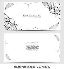 Vector template for wedding invitation, thank you card, save the date cards