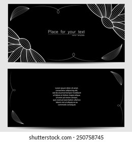Vector template for wedding invitation, thank you card, save the date cards