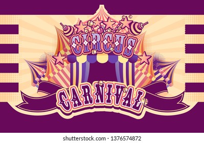 Vector template, welcome to circus