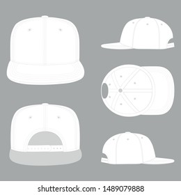 Vector Template of a white flatcap