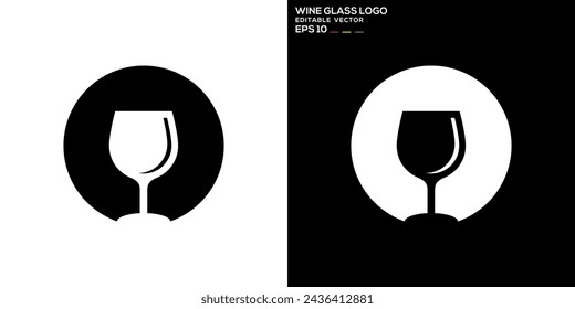 Vector template of wine glass logo, drink, fresh, EPS 10