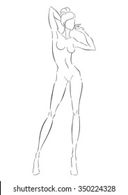Vector template woman's body