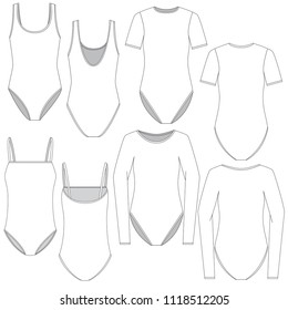 Vector template for Women Bodysuits