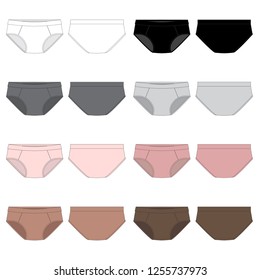 Vector template for women's Bikini style underwear