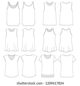 Vector template for Women's Fashion Tops