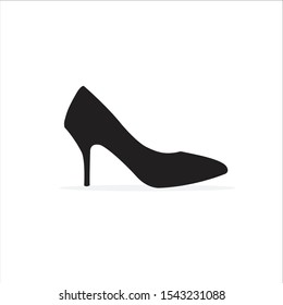 vector template for women's high heels with a white background