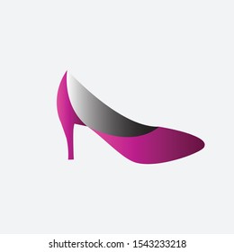 vector template for women's high heels with a white background