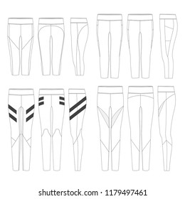 Vector Template For Womens Leggings