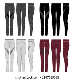 Vector Template For Women's Leggings