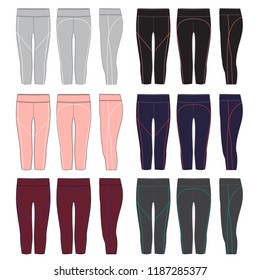 Vector Template For Women's Leggings