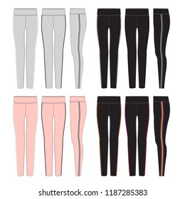 Vector template for Women's leggings