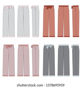 Vector Template For Women's PJ Pants