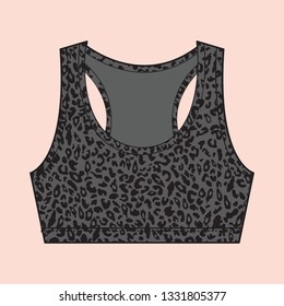 Vector template for women's Sports Bras print