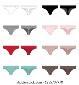 Vector template for Women's thong style underwear