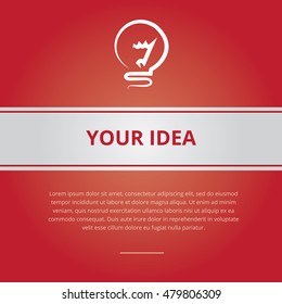 Vector template for your banner or design. Icon Lamp
