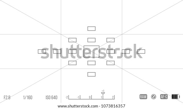 Vector template for\
your design. Camera viewfinder. Focusing screen of the camera.\
Viewfinder camera\
recording.