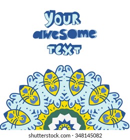 Vector template for your design and place for text