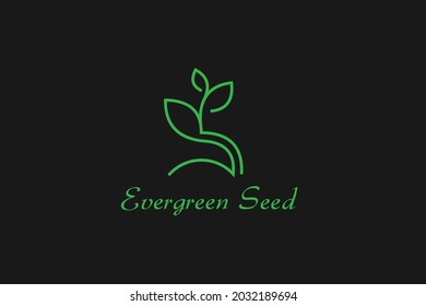 Vector templates of abstract green leaf logo designs. Nature,seeding,eco,bio,soil, growth logo design with minimal style