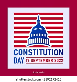 vector templates. american constitution day national big day american logo badge vector isolated on red and white graphic background