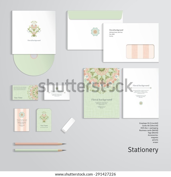 vector templates beautiful floral pattern vintage stock free vintage stationery templates