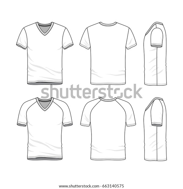 Vector Templates Clothing Set Front Back Stock Vector (Royalty Free ...