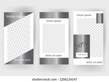 Vector templates editable stories in the social network