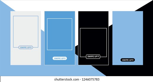 Vector templates editable stories in the social network