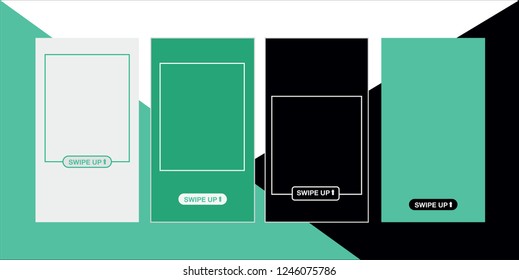Vector templates editable stories in the social network