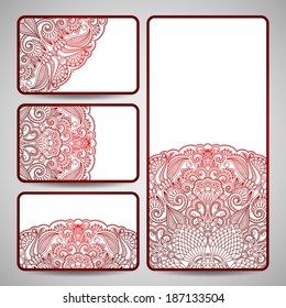 Vector templates floral pattern graphic designs. Birthday or invitation card.