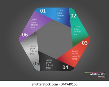 Vector templates infographics for your business presentation, diagram and graph with text areas. Business concept with  options, parts, steps or processes. Data visualization.