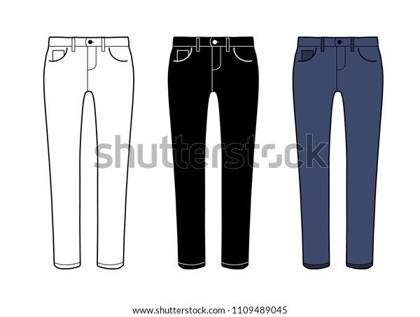 Vector Templates Jeans Stock Vector (Royalty Free) 1109489045 ...