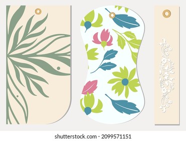 Vector templates of paper labels for clothes