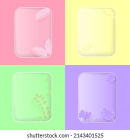 Plantillas vectoriales para productos, 4 en 1. Para cosméticos, electrónica, productos de verano.