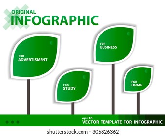 Vector templates as a tree shapes for original infographic