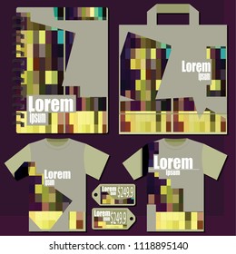 Vector templates - T-shirt, price list, notepad a package