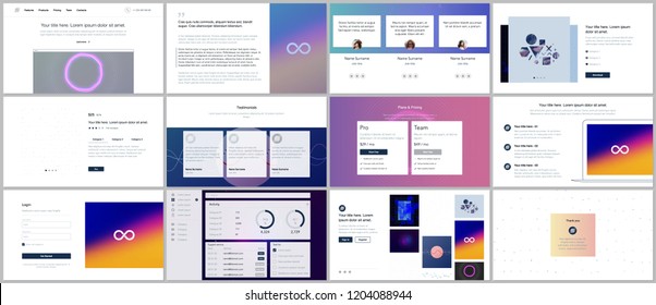 Vector templates for website design, minimal presentations, portfolio with abstract colorful infographics, minimalistic futuristic backgrounds. UI, UX, GUI. Design of header, dashboard and other forms