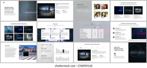 Vector templates for website design, presentations, portfolio. Templates for trendy technology design modern electro music presentation slides, flyer, leaflet, brochure cover, annual report.