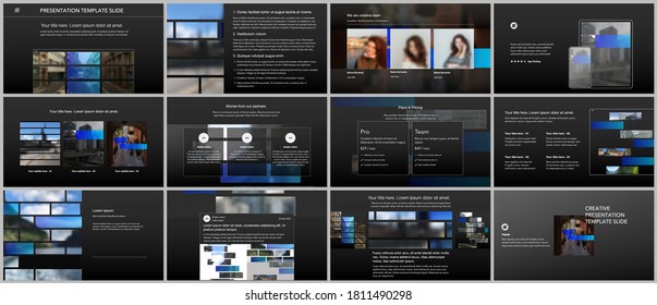 Vector templates for website design, presentations, portfolio. Templates for presentation slides, flyer, leaflet, brochure cover, report. Modern corporate business identity style for any purposes.